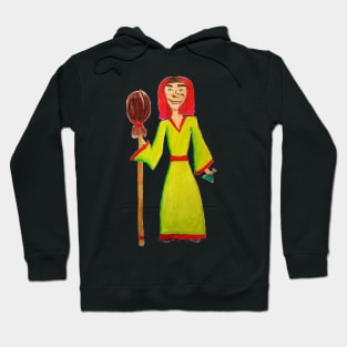 Witch with broom Hoodie
